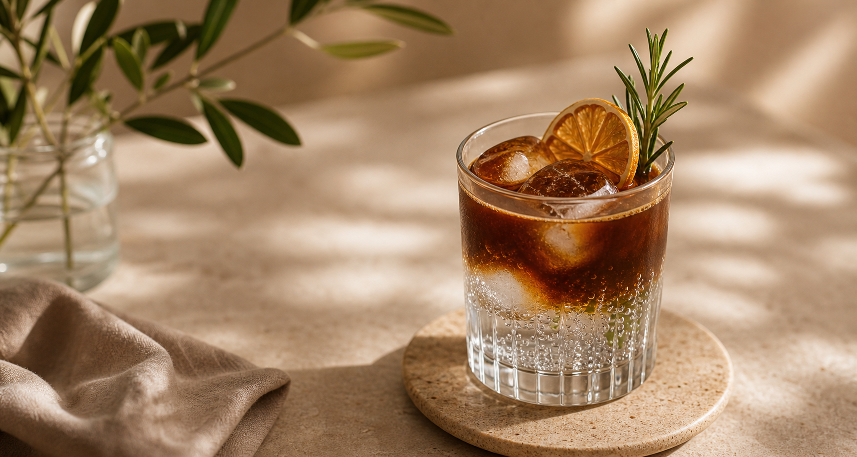 Cappuccino und Cold Brew im warmen Licht