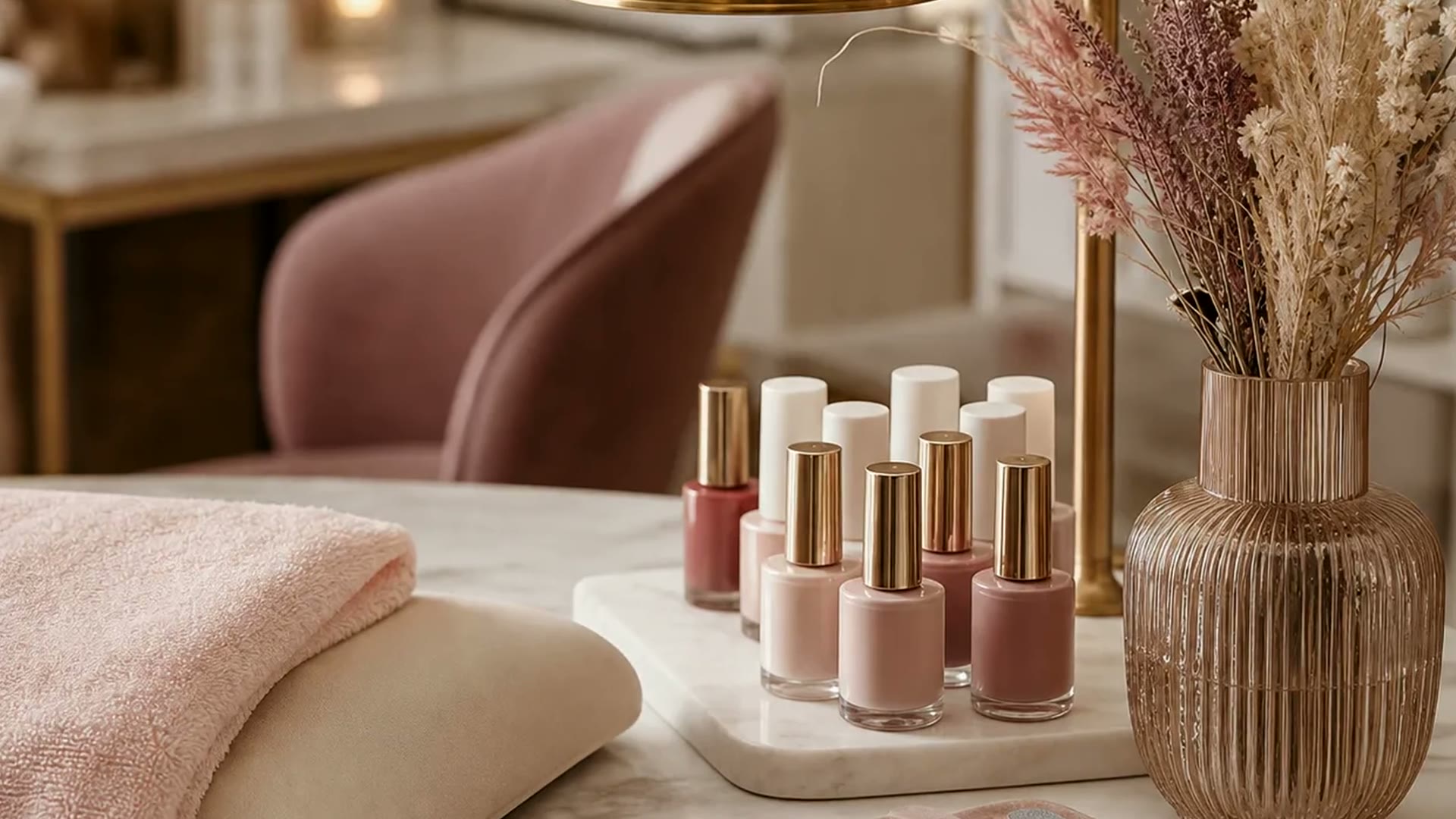 Stilvoller Arbeitsplatz im Nagelstudio